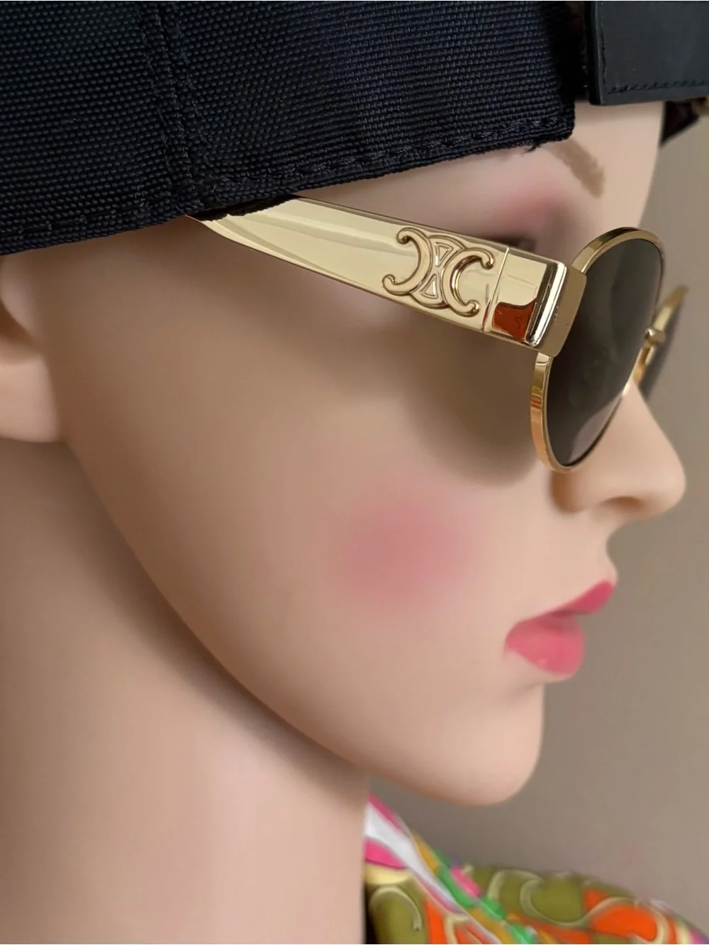 Celine Triomphe Metal Oval 01 Sunglasses - Picture 1 of 9